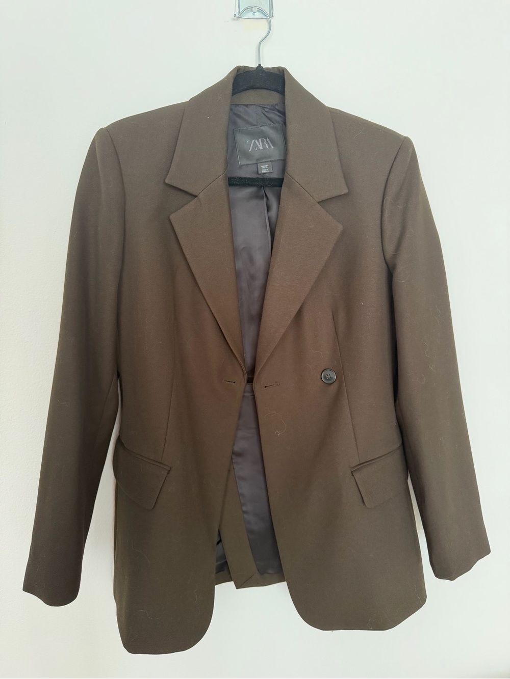 Brown Single-Button Blazer